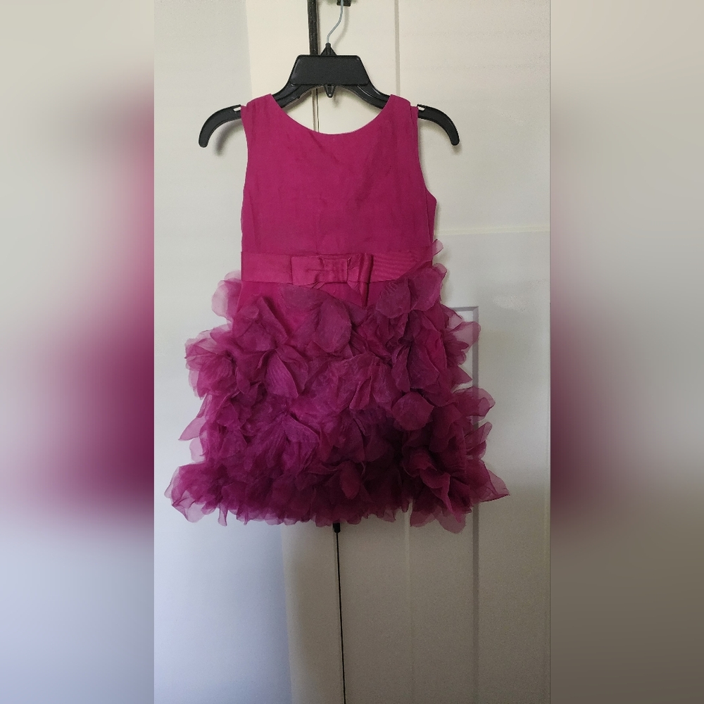 Marchesa Neiman Marcus Girls Party Dress Tulle Petal Small 6-8 100% Silk Bodice